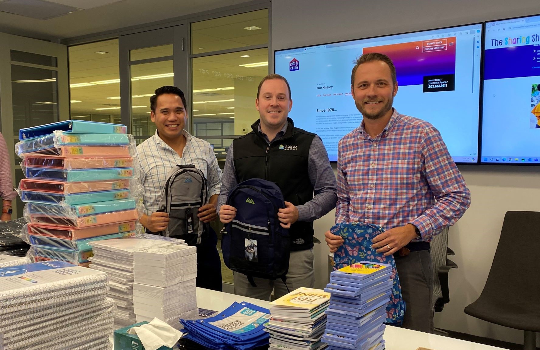 Axiom's Third Annual Backpack Drive Axiom Investors